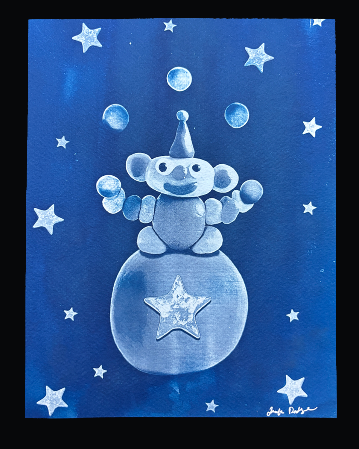 Planet Trinket Cyanotype