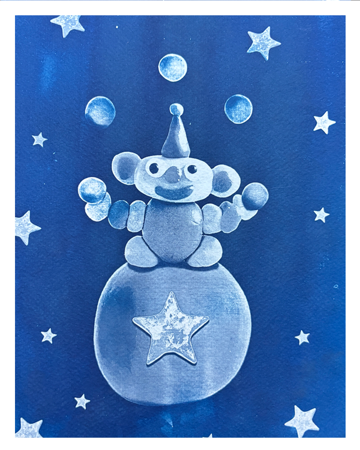 Planet Trinket Cyanotype